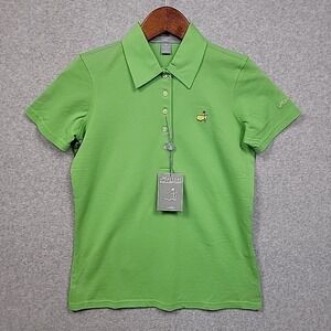 NEW Master's Collection Ladies Embroidered Green Slim Fit Polo Shirt Pima XS